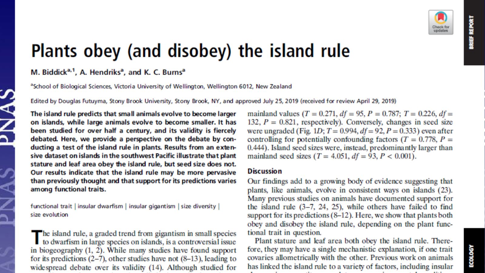 PNAS Page 1 Screenshot